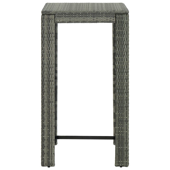 3-delige Tuinbarset met armleuningen poly rattan grijs MeubelReus