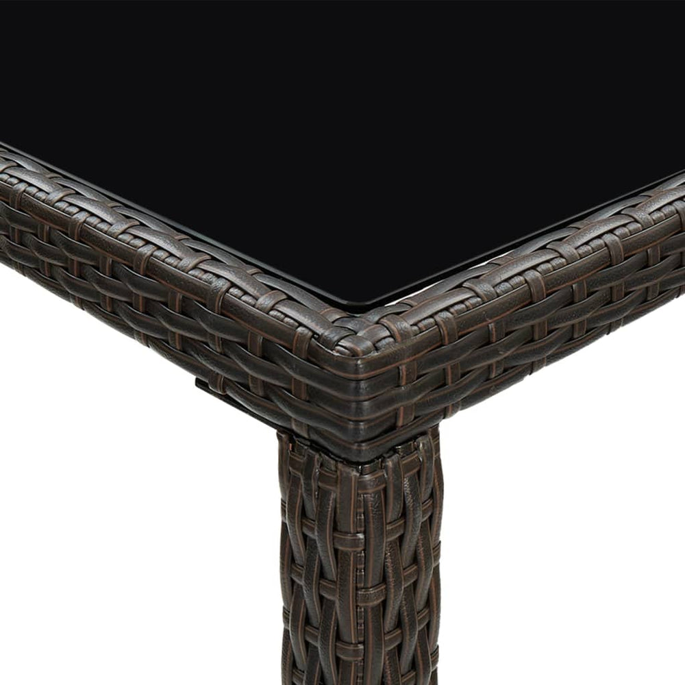 7-delige Tuinbarset met kussens poly rattan bruin MeubelReus