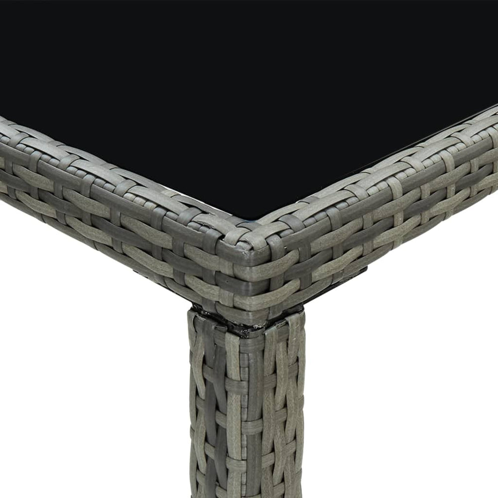 9-delige Tuinbarset met kussens poly rattan grijs MeubelReus