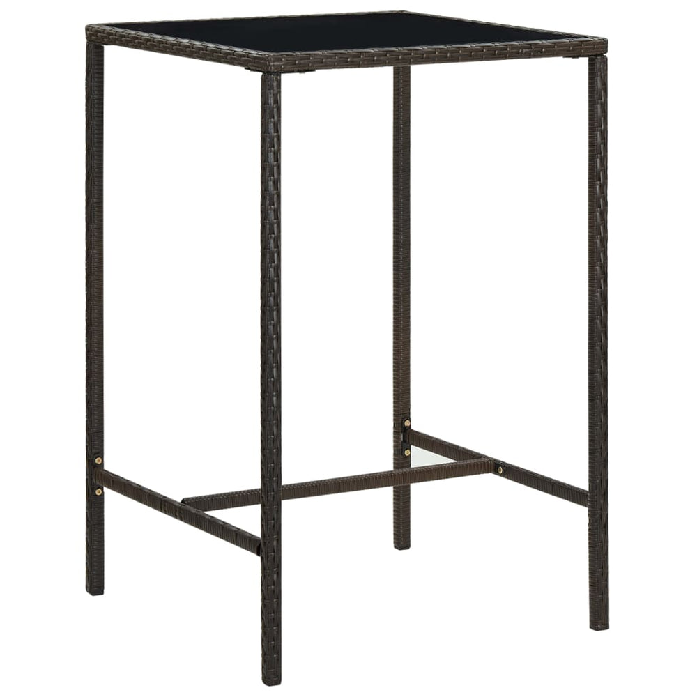 3-delige Tuinbarset poly rattan bruin MeubelReus