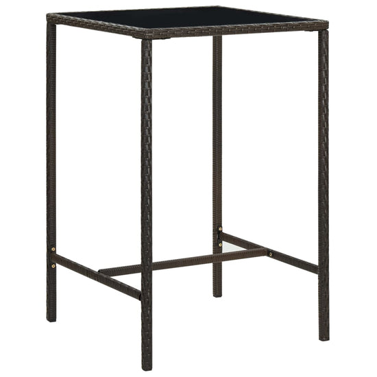 3-delige Tuinbarset poly rattan bruin MeubelReus