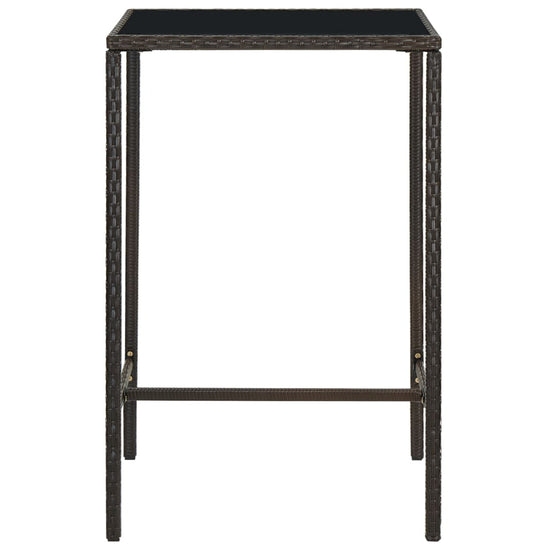 3-delige Tuinbarset poly rattan bruin MeubelReus