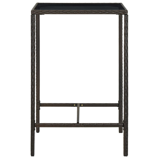 3-delige Tuinbarset poly rattan bruin MeubelReus