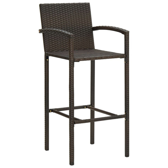 3-delige Tuinbarset poly rattan bruin MeubelReus