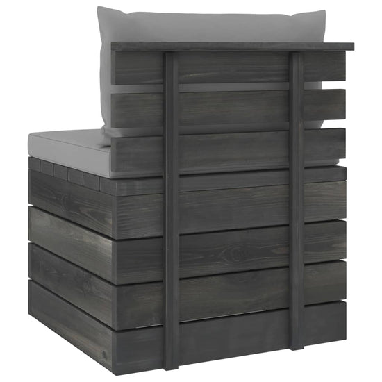 2-delige Loungeset met kussens pallet massief grenenhout MeubelReus