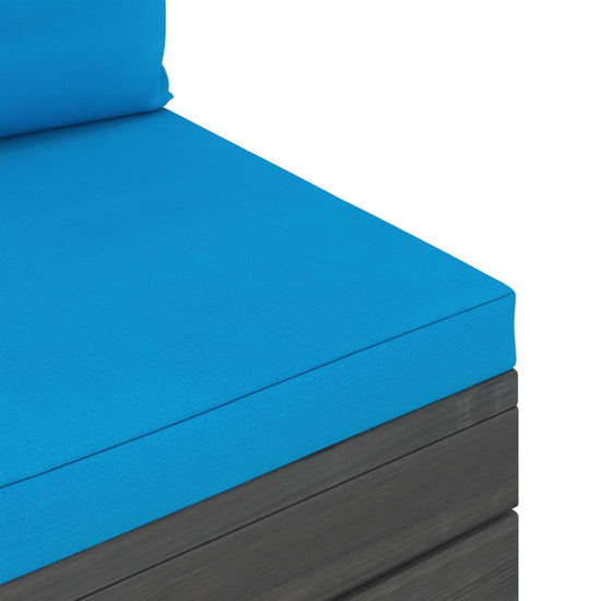 2-delige Loungeset met kussens pallet massief grenenhout MeubelReus