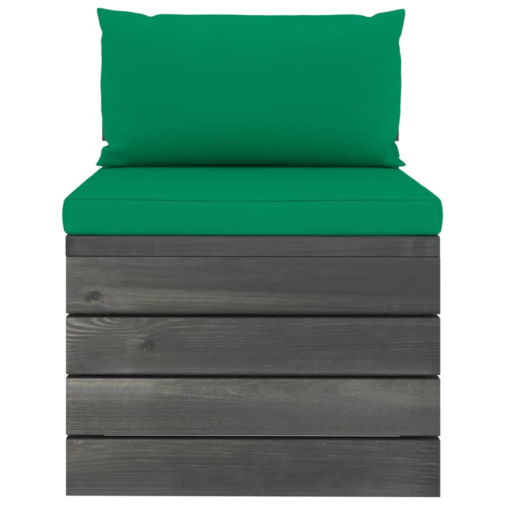2-delige Loungeset met kussens pallet massief grenenhout MeubelReus