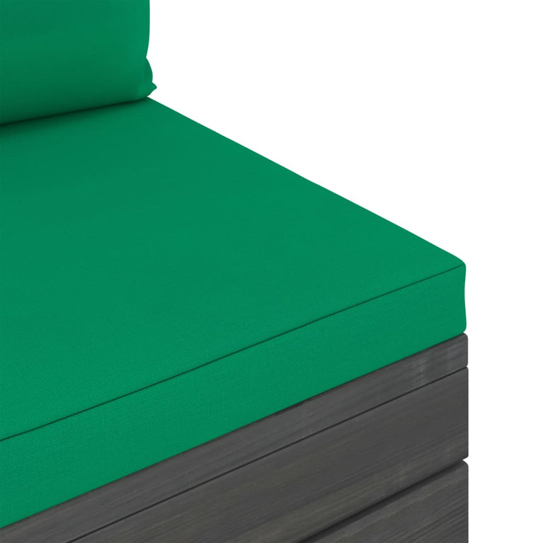 2-delige Loungeset met kussens pallet massief grenenhout MeubelReus