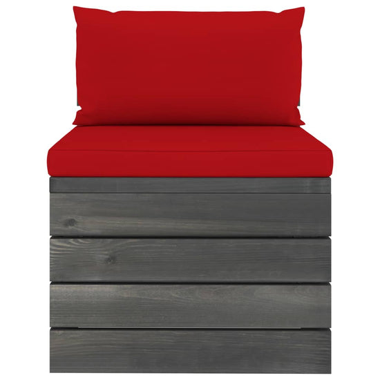 2-delige Loungeset met kussens pallet massief grenenhout MeubelReus