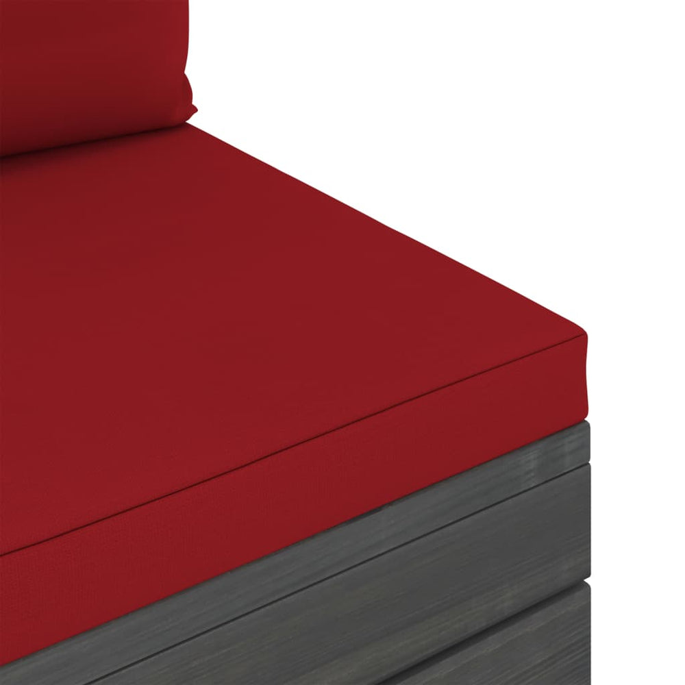 2-delige Loungeset met kussens pallet massief grenenhout MeubelReus