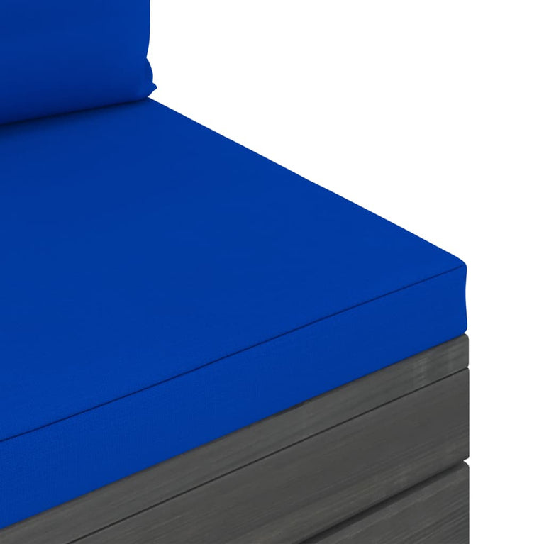 2-delige Loungeset met kussens pallet massief grenenhout MeubelReus