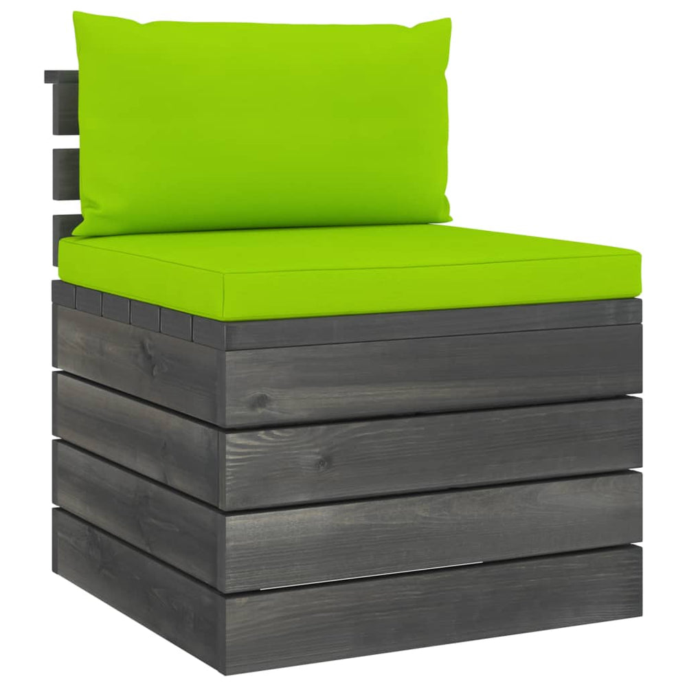 2-delige Loungeset met kussens pallet massief grenenhout MeubelReus