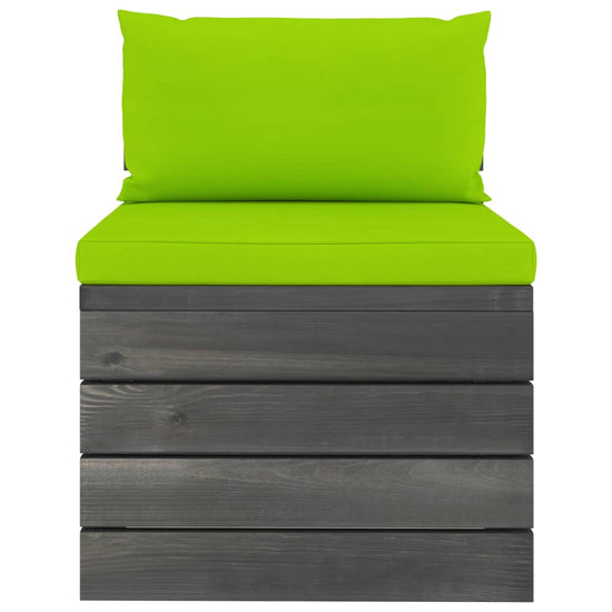 2-delige Loungeset met kussens pallet massief grenenhout MeubelReus