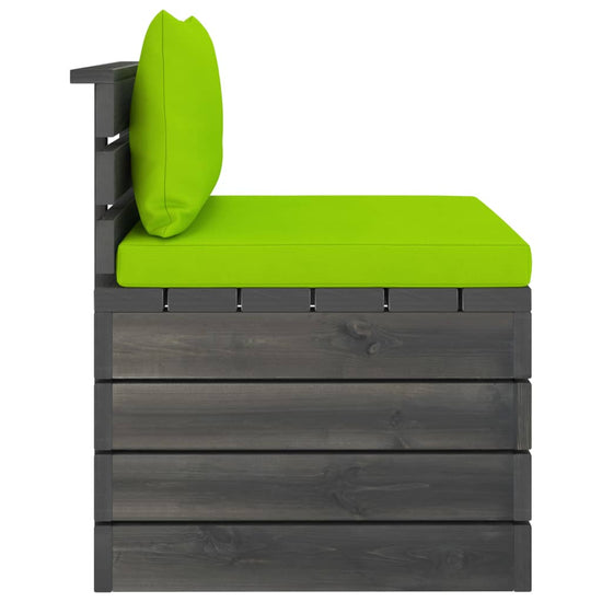 2-delige Loungeset met kussens pallet massief grenenhout MeubelReus