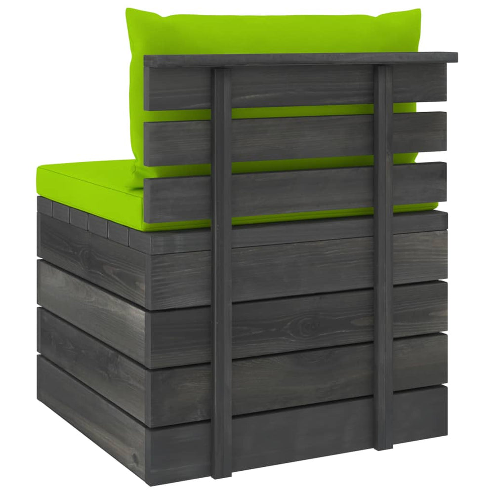 2-delige Loungeset met kussens pallet massief grenenhout MeubelReus