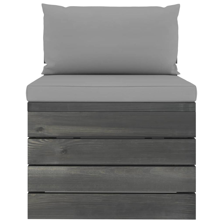 6-delige Loungeset met kussens pallet massief grenenhout MeubelReus