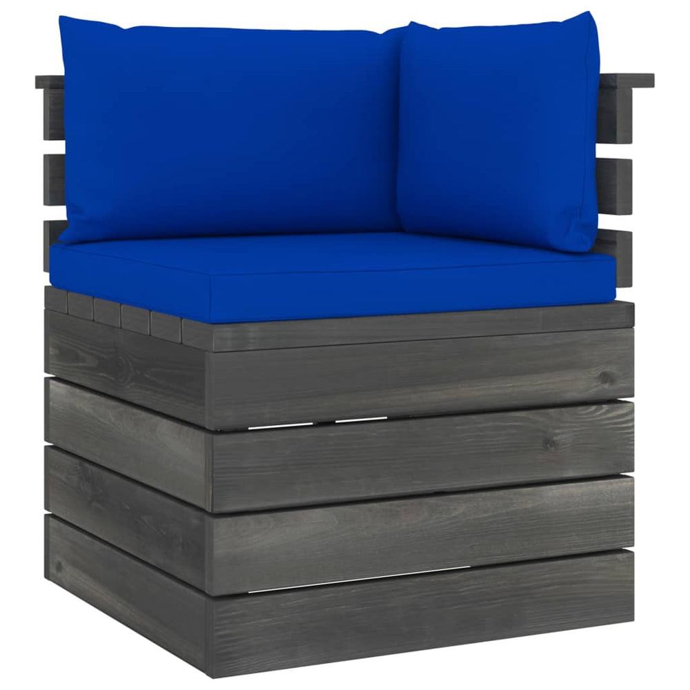 6-delige Loungeset met kussens pallet massief grenenhout MeubelReus