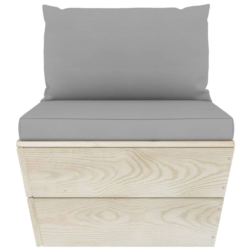 6-delige Loungeset met kussens pallet vurenhout MeubelReus