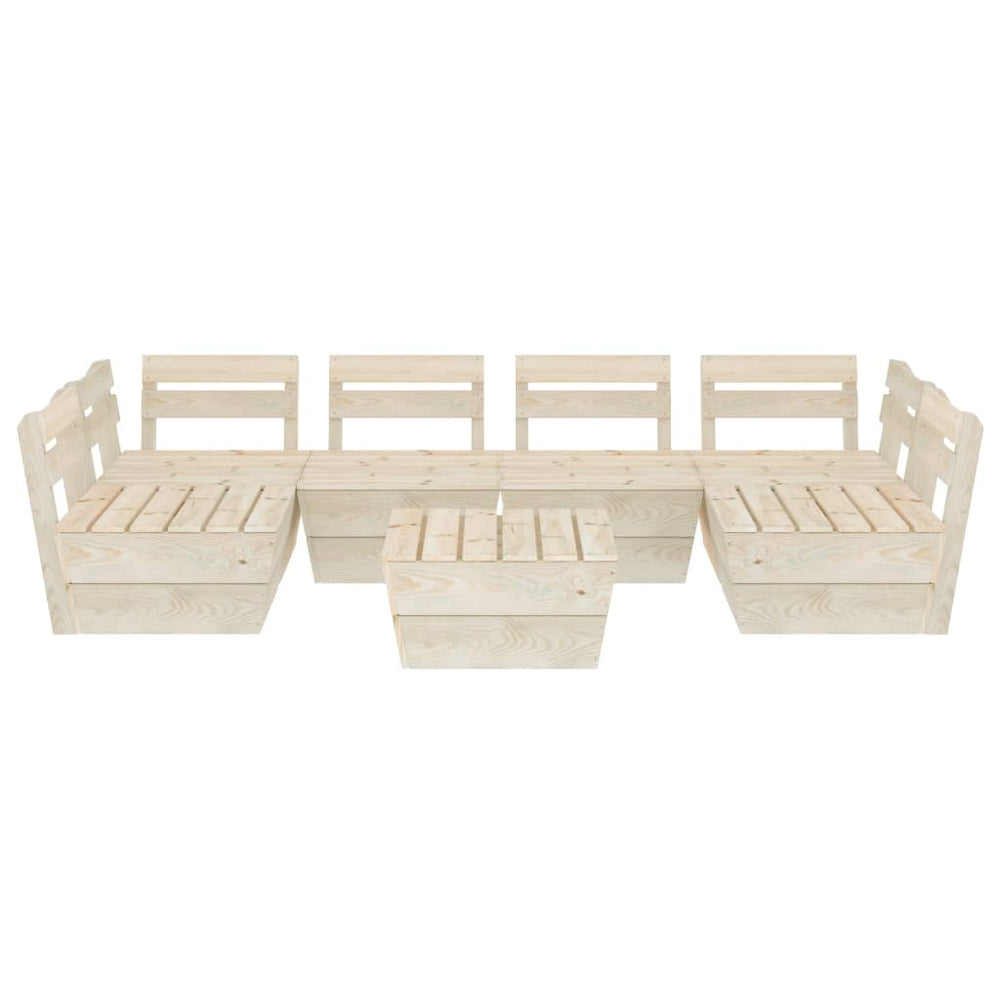 7-delige Loungeset pallet geïmpregneerd vurenhout MeubelReus