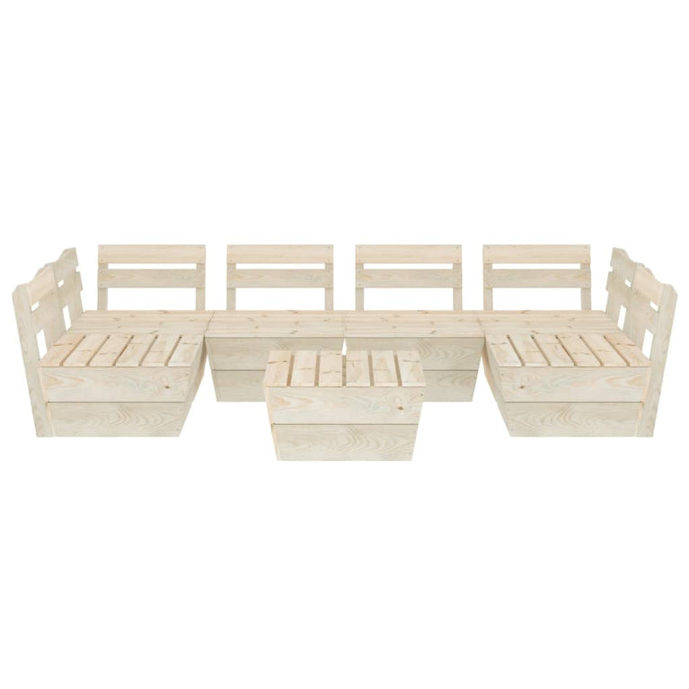 7-delige Loungeset pallet geïmpregneerd vurenhout MeubelReus