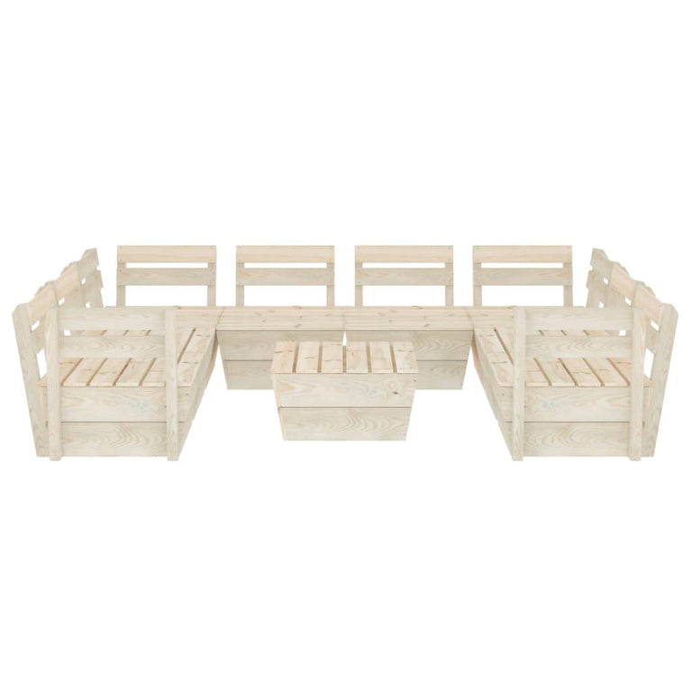 9-delige Loungeset pallet geïmpregneerd vurenhout MeubelReus