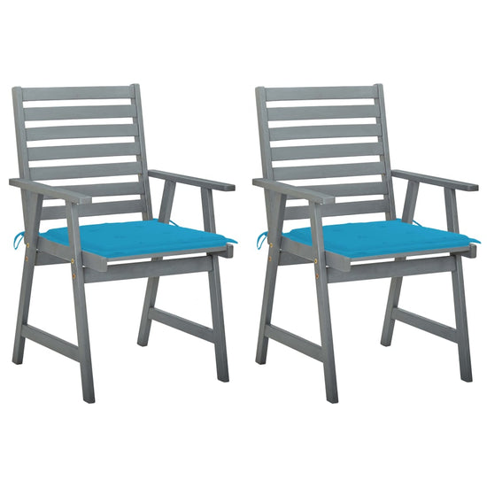 Tuinstoelen 2 st met kussens massief acaciahout MeubelReus