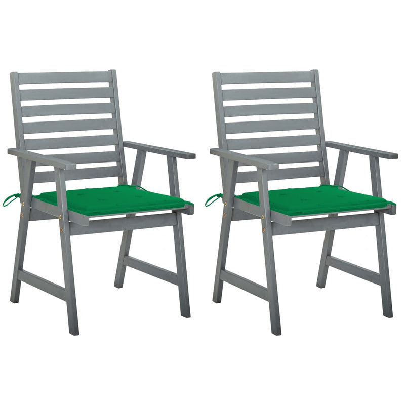 Tuinstoelen 2 st met kussens massief acaciahout MeubelReus