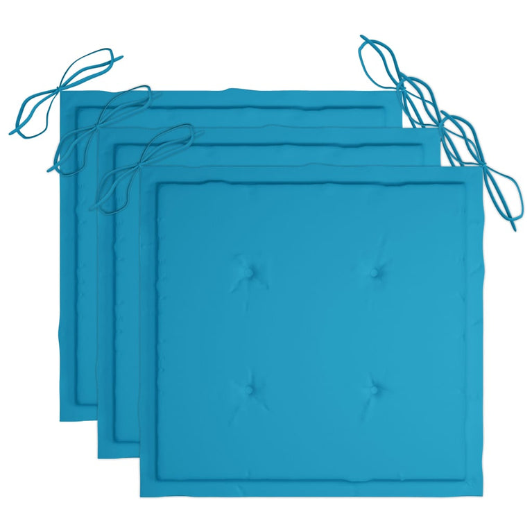 Tuinstoelen 3 st met kussens massief acaciahout MeubelReus