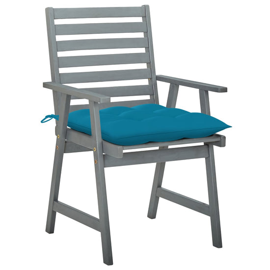 Tuinstoelen 3 st met kussens massief acaciahout MeubelReus