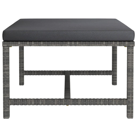 8-delige Loungeset met kussens poly rattan grijs MeubelReus