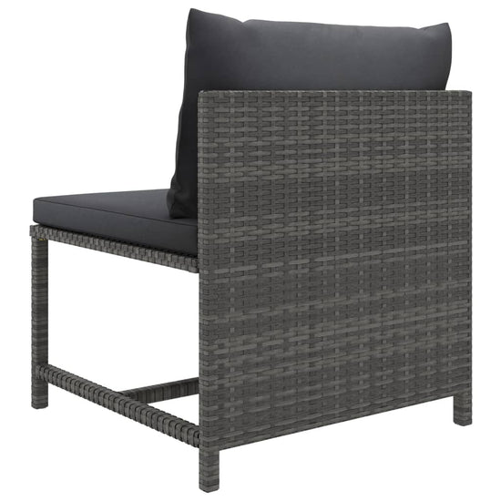 11-delige Loungeset met kussens poly rattan grijs MeubelReus