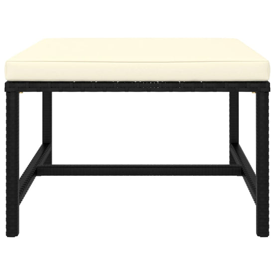 9-delige Loungeset met kussens poly rattan zwart MeubelReus