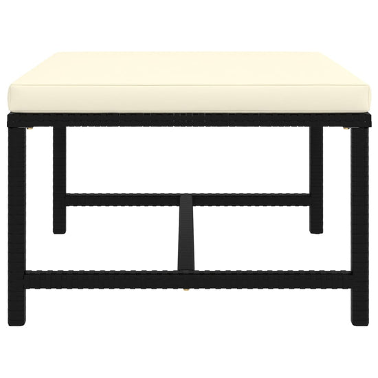 9-delige Loungeset met kussens poly rattan zwart MeubelReus