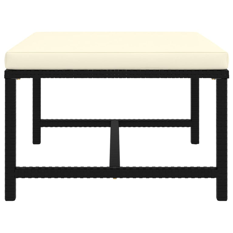 9-delige Loungeset met kussens poly rattan zwart MeubelReus