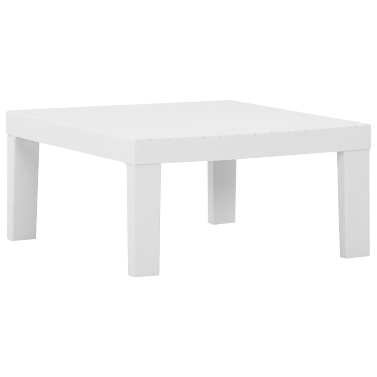 3-delige Loungeset met kussens kunststof wit