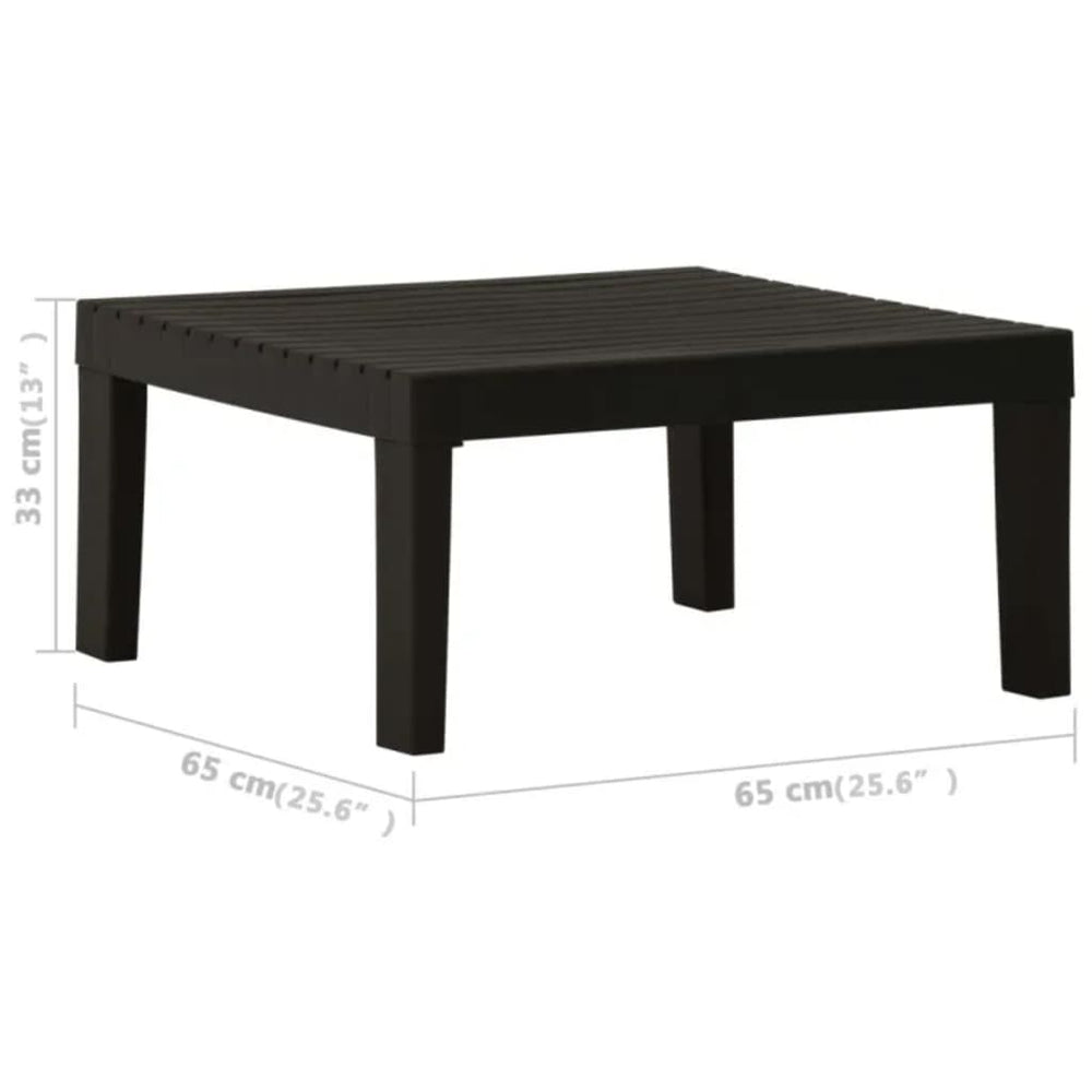 3-delige Loungeset met kussens kunststof grijs MeubelReus