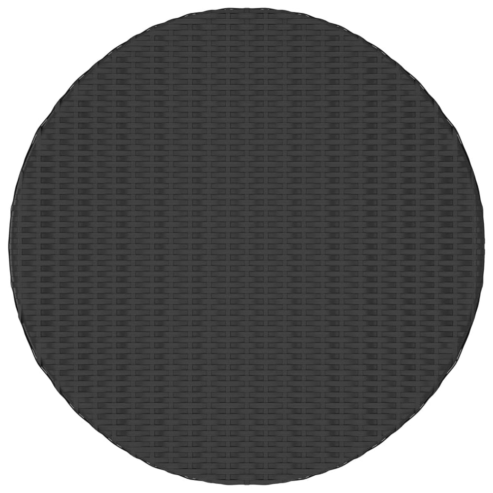 7-delige Loungeset met kussens poly rattan zwart MeubelReus