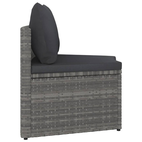 6-delige Loungeset met kussens poly rattan grijs MeubelReus