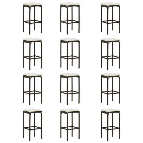 16-delige Tuinbarset met kussens poly rattan bruin MeubelReus