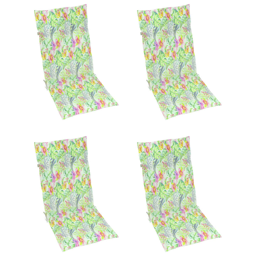 Tuinstoelen 4 st verstelbaar met kussens massief acaciahout MeubelReus