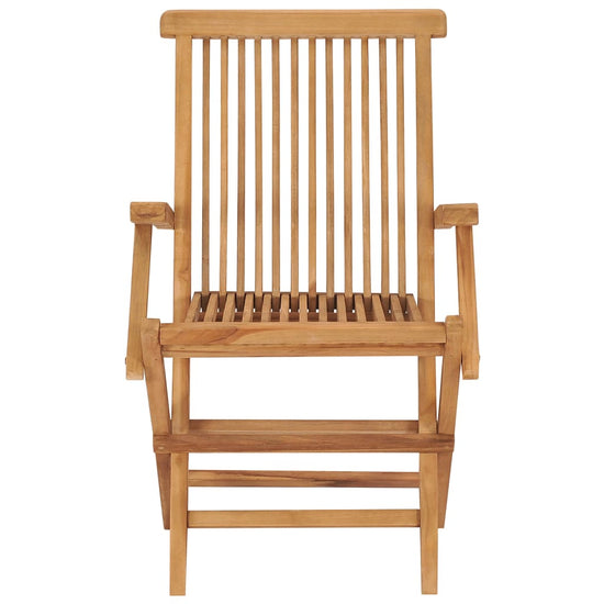 Tuinstoelen 4 st met crèmewitte kussens massief teakhout MeubelReus