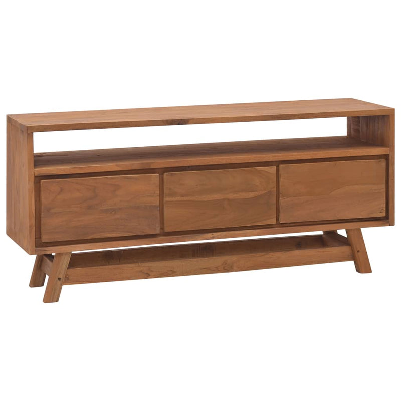 Tv-meubel 110x30x50 cm massief teakhout MeubelReus