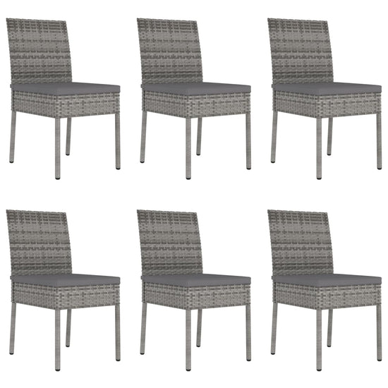 7-delige Tuinset poly rattan grijs MeubelReus