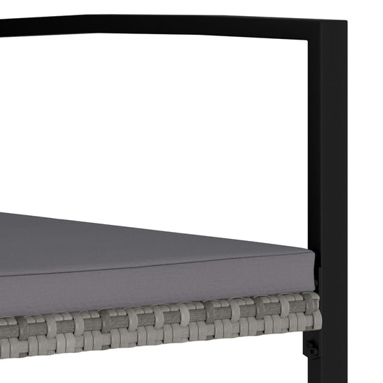 9-delige Tuinset poly rattan grijs MeubelReus