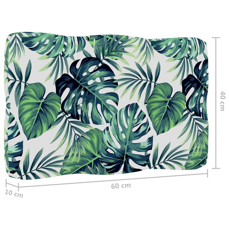 Tuinstoel met bladpatroon kussens geïmpregneerd grenenhout