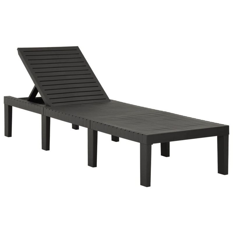 Ligbed kunststof antracietkleurig MeubelReus