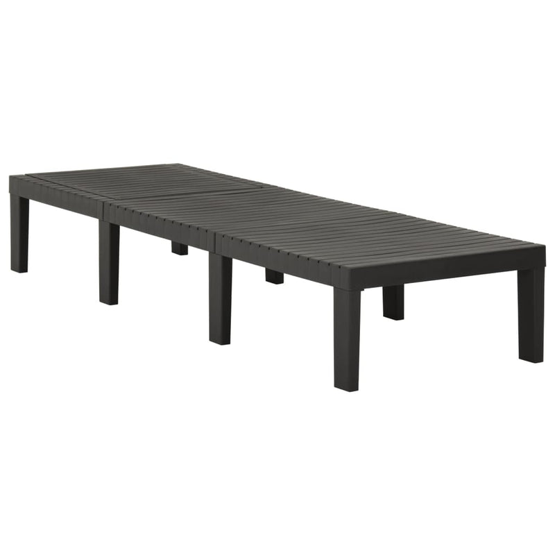 Ligbed kunststof antracietkleurig MeubelReus