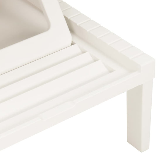 Ligbed met kussen kunststof wit MeubelReus