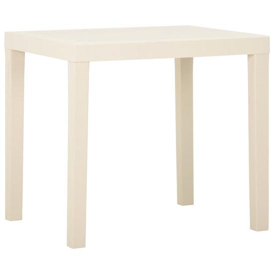Tuintafel 79x65x72 cm kunststof wit MeubelReus