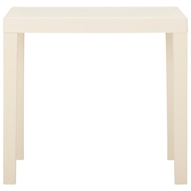 Tuintafel 79x65x72 cm kunststof wit MeubelReus